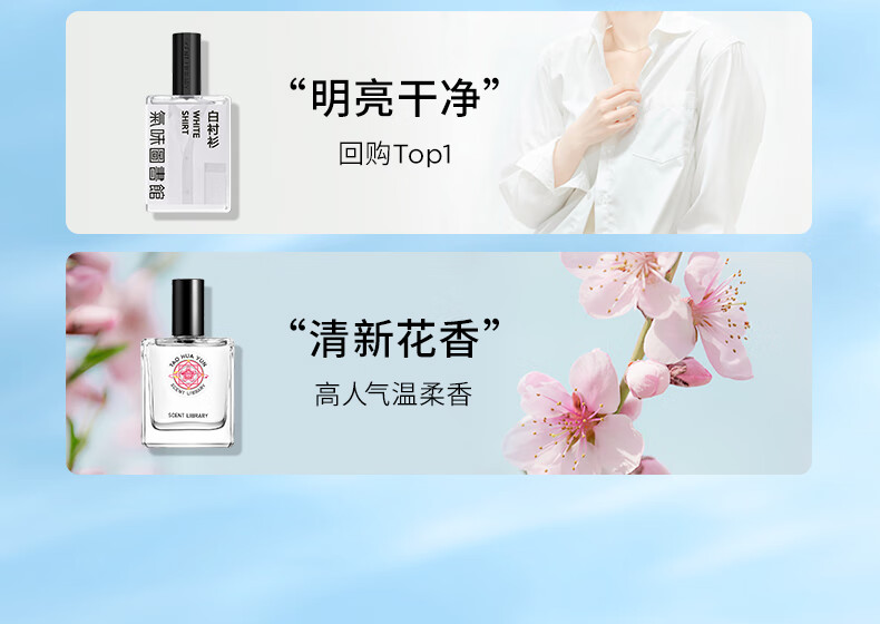 SCENT LIBRARY气味图书馆大西洋淡香水50ml持久留香男士节日生日礼物送男女友