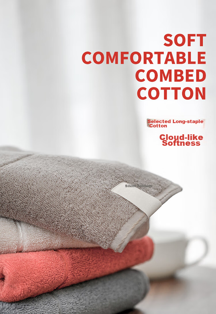Набор полотенец Sanli Pure Cotton, 4 шт., из чистого хлопка, впитывающие, мягкие, размер 34x76 см, цвет [A Class Xinjiang Cotton] Plain Color