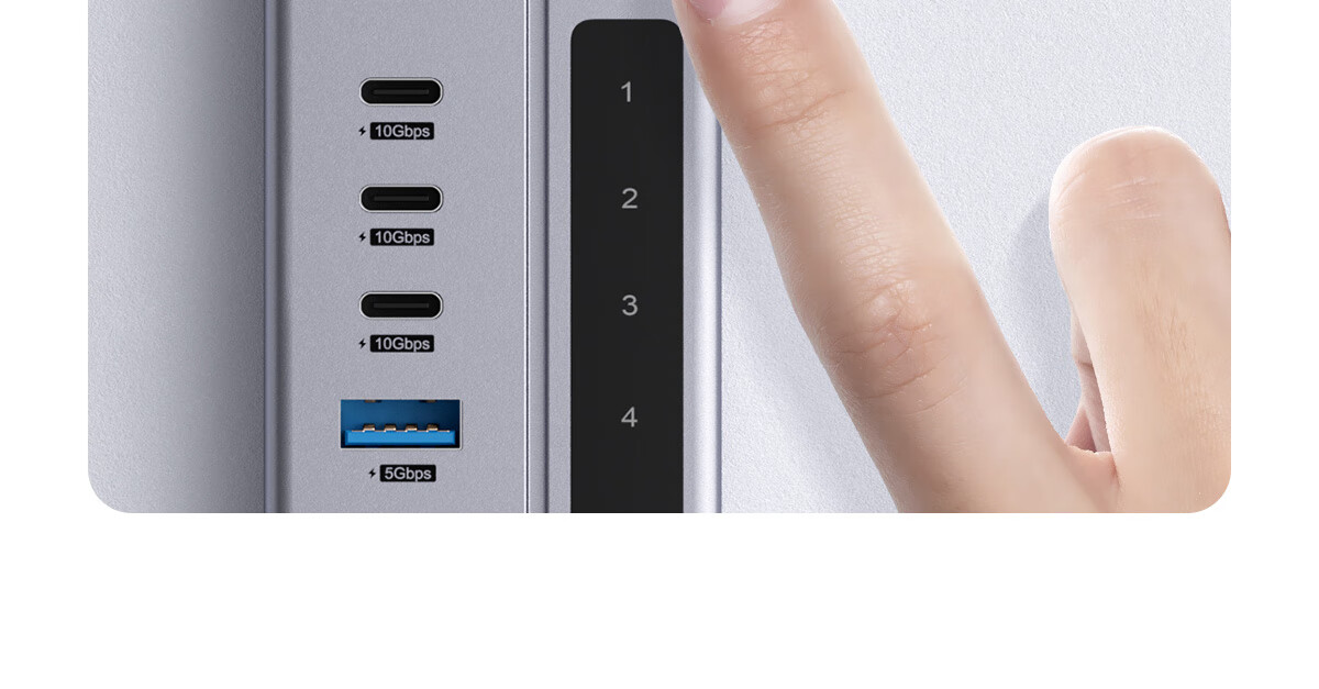Хаб Hagibis Type-C, док-станция 9-в-1 с PD зарядкой, USB 3.1/3.0/2.0, HDMI, Ethernet, SD/TF кардридер, аудиовыход, для MacBook и других ноутбуков