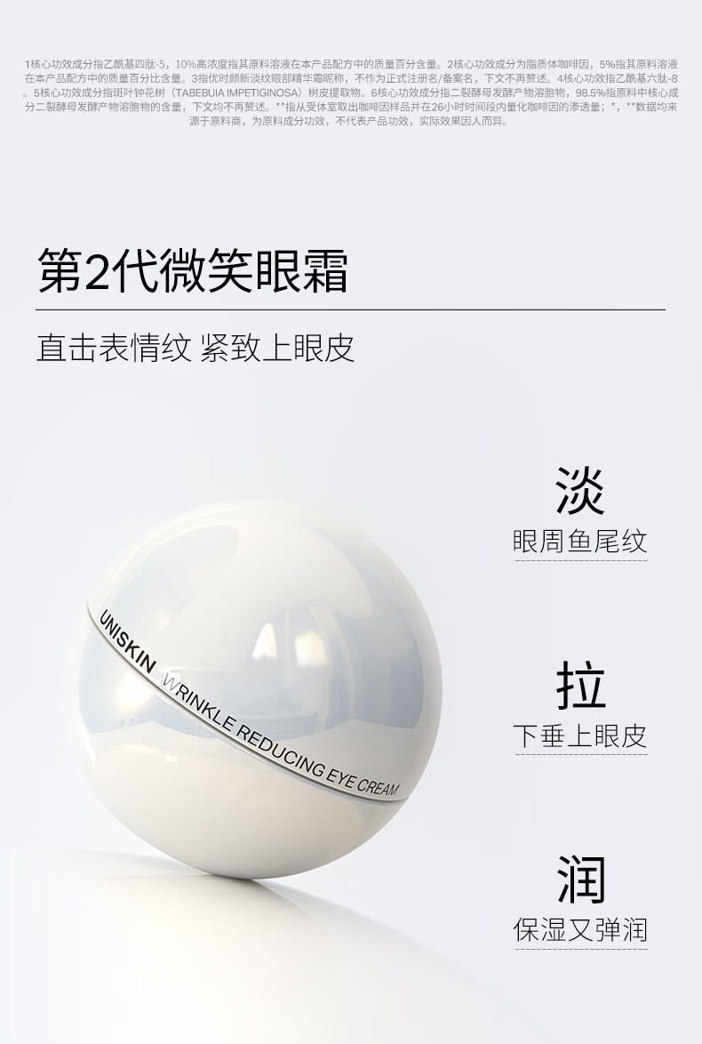 优时颜（UNISKIN）眼部CP套组珍珠版礼盒（微笑眼霜18g+眼精华15ml）送女友节日礼物