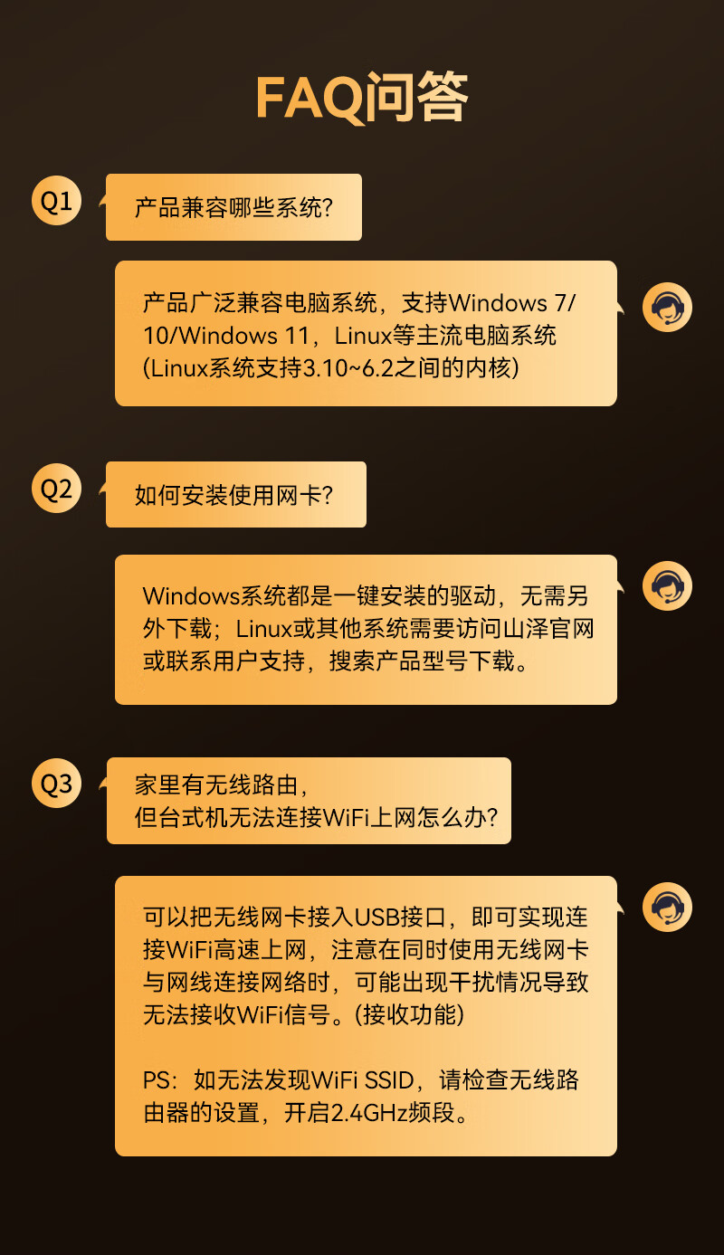Беспроводной USB-адаптер Wi-Fi 6 SAMZHE WRA33, внешний антенный модуль, 286 Мбит/с, 2.4 ГГц, USB