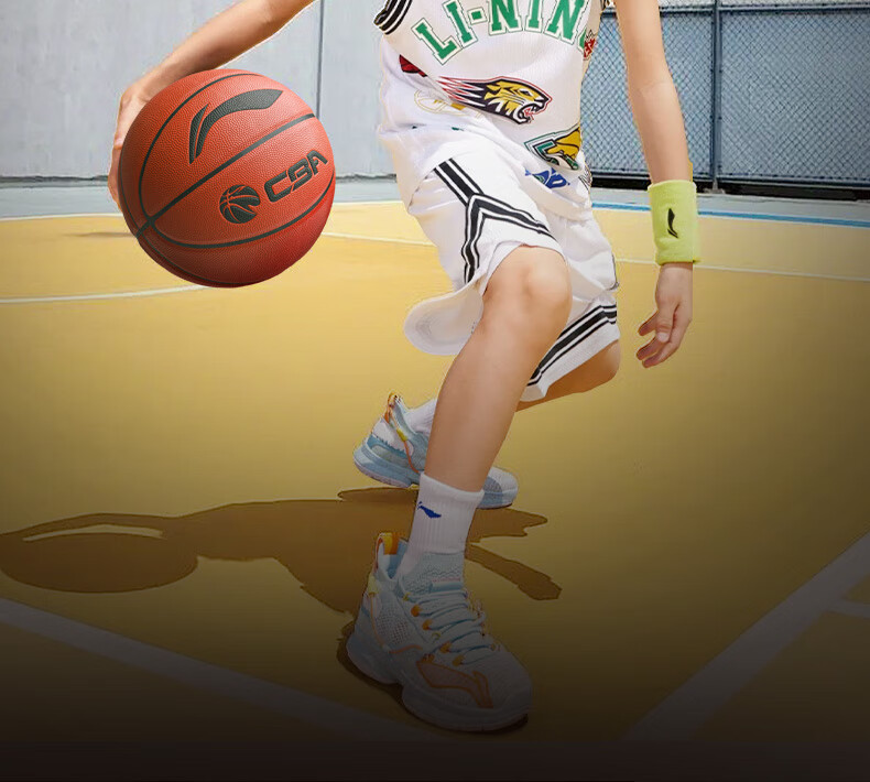 Баскетбольный мяч Li-Ning CBA, размер 5, для детей и школьников, для тренировок и соревнований, износостойкий, для зала и улицы