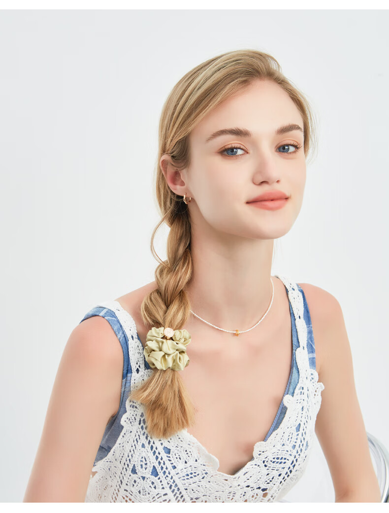 Резинка для волос ELLE из 100% шелка Mulberry, элегантная, высококачественная, шелковый подарок для девушки на Новый год