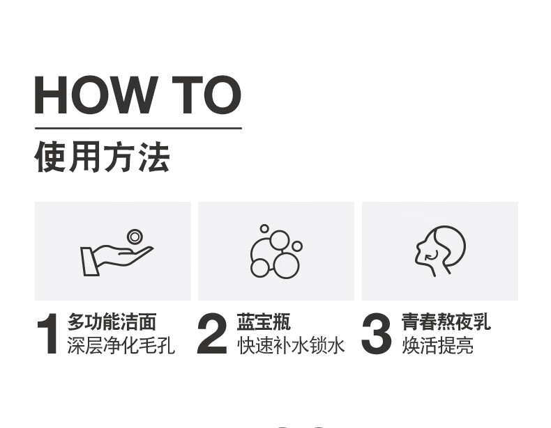 朗仕LAB青春肌能三部曲(洗面奶+保湿水+乳液)男士护肤品套装生日礼物