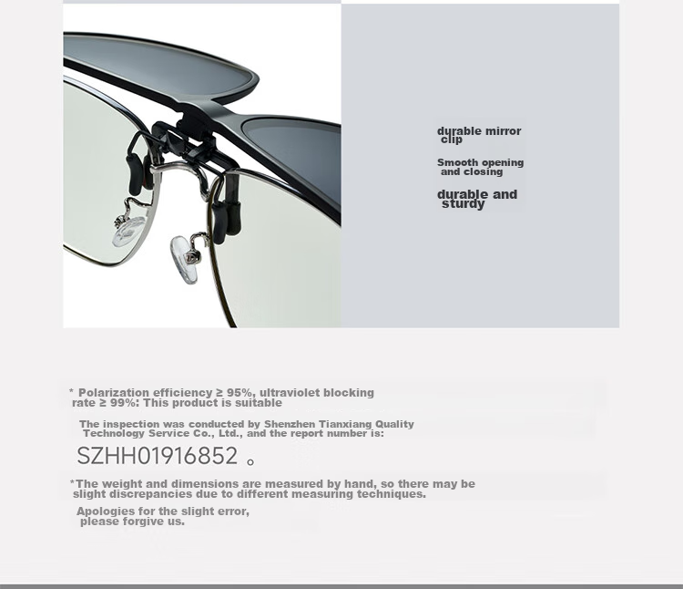 Солнцезащитные очки Mijia Polarized Sunglasses Clip-On, портативные, поляризованные, с защитой от УФ-лучей, для мужчин и женщин