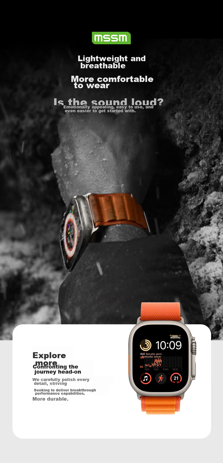 Ремешок MSSM Nylon Alpine Loop для Apple Watch, черный, 38/40/41/42 мм