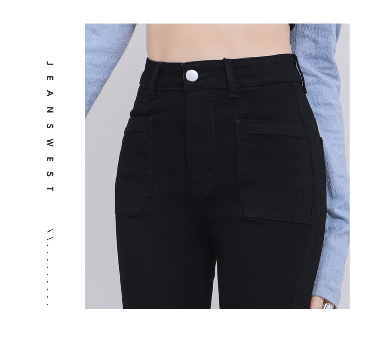 Женские джинсы Jeanswest, в стиле ретро из Гонконга, брюки с высокой талией, осенние, стройнящие, универсальные, слегка расклешенные, винтажный синий, размер S