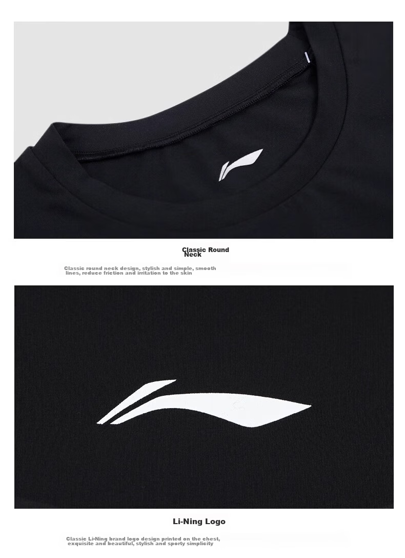 Спортивная компрессионная футболка с длинным рукавом Li-Ning для мужчин, быстросохнущая, для фитнеса, йоги, бега, осени 2023, черная, размер 2XL