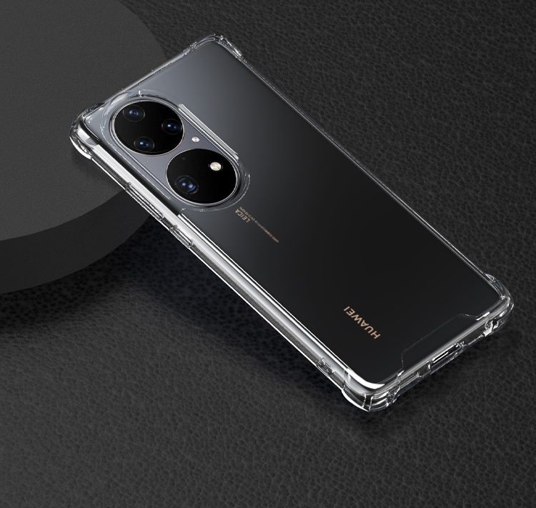 Чехол ESCASE для Huawei P50 Pro, полный охват, защита от падения, противоударный, анти-желтый, немецкий импортный TPU Bayer, высокая прозрачность