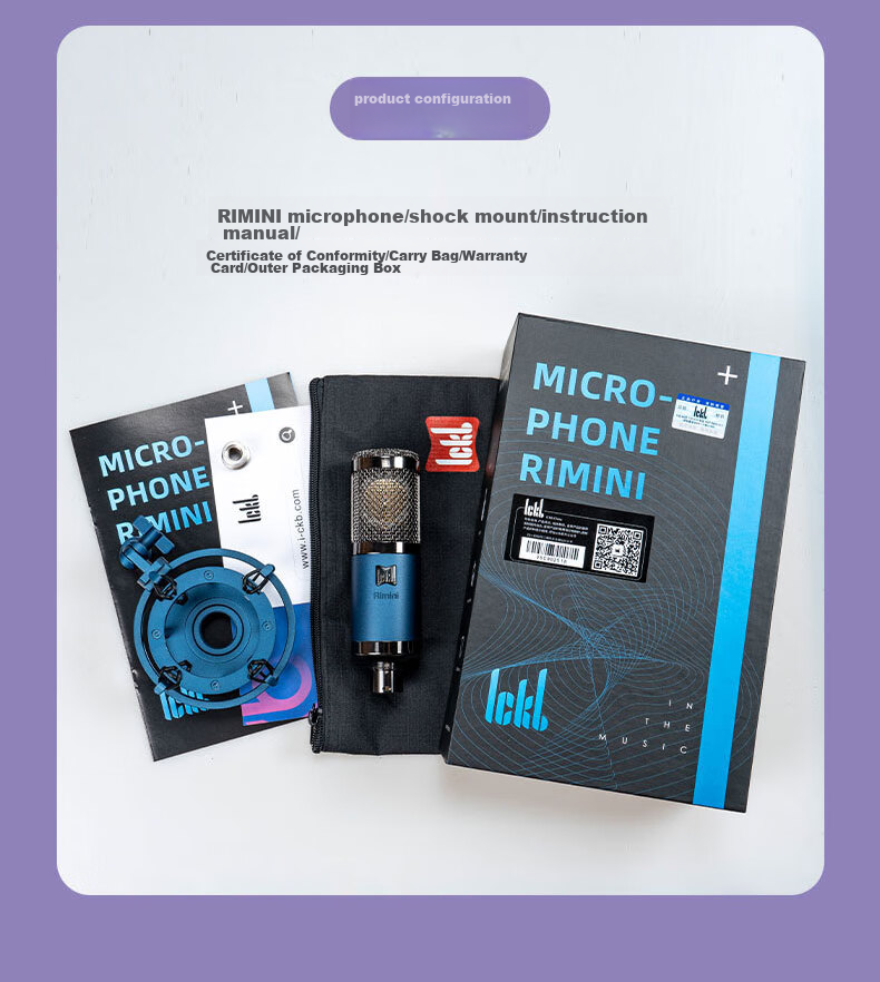 Микрофон Ickb Mini Condenser Sound Card Kit для прямой трансляции, записи, пения
