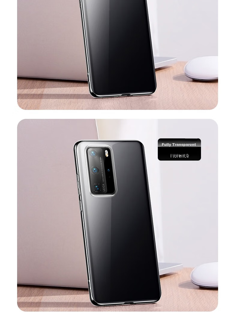 Чехол для Huawei P40 DIVI, силиконовый, прозрачный, противоударный, полный комплект защиты объектива