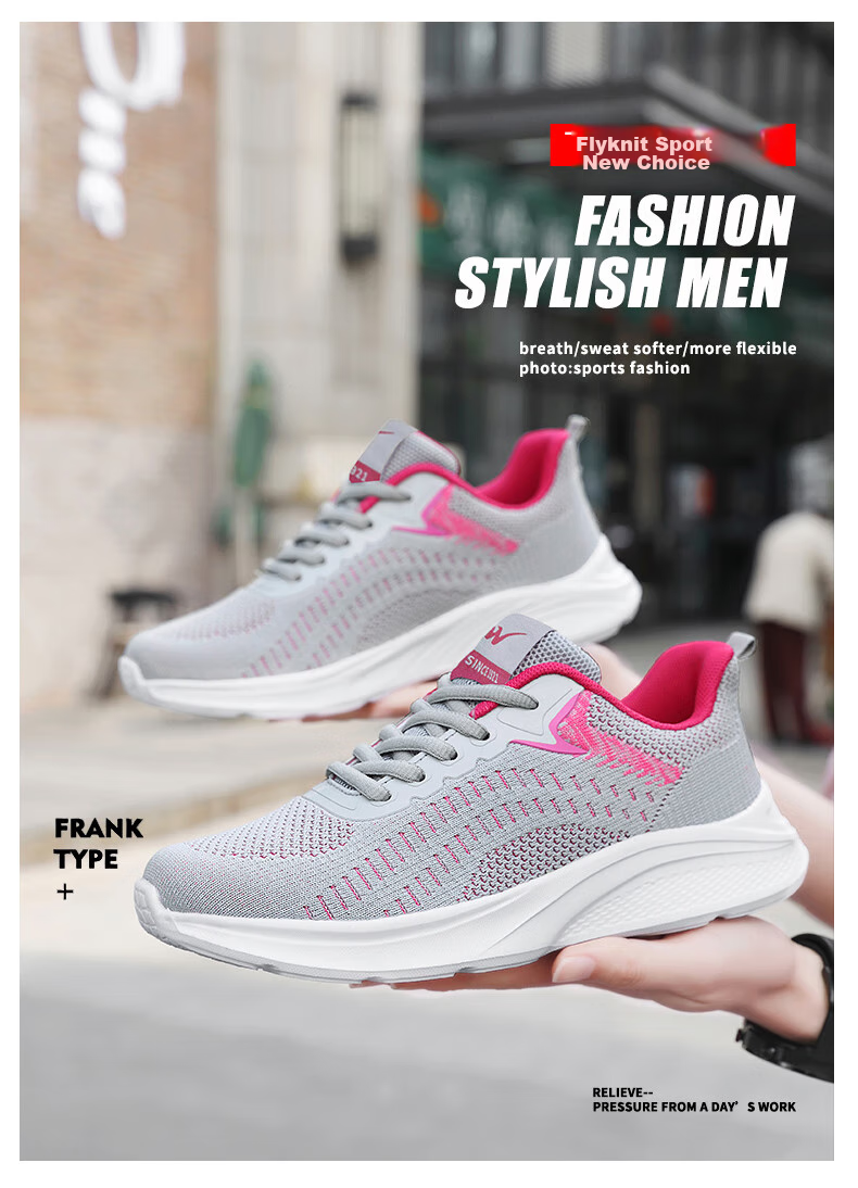 Женские кроссовки Shuangxingbate, весна-осень, сетчатый верх Flyknit, удобные, легкие, дышащие, повседневные, амортизирующие, износостойкие, для бега и путешествий