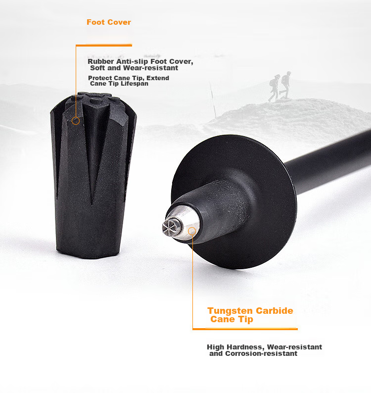 Треккинговые палки Lubinxun Carbon Ultra-Light, складные, телескопические, карбоновые, для трейлраннинга и хайкинга, короткая версия, зеленые
