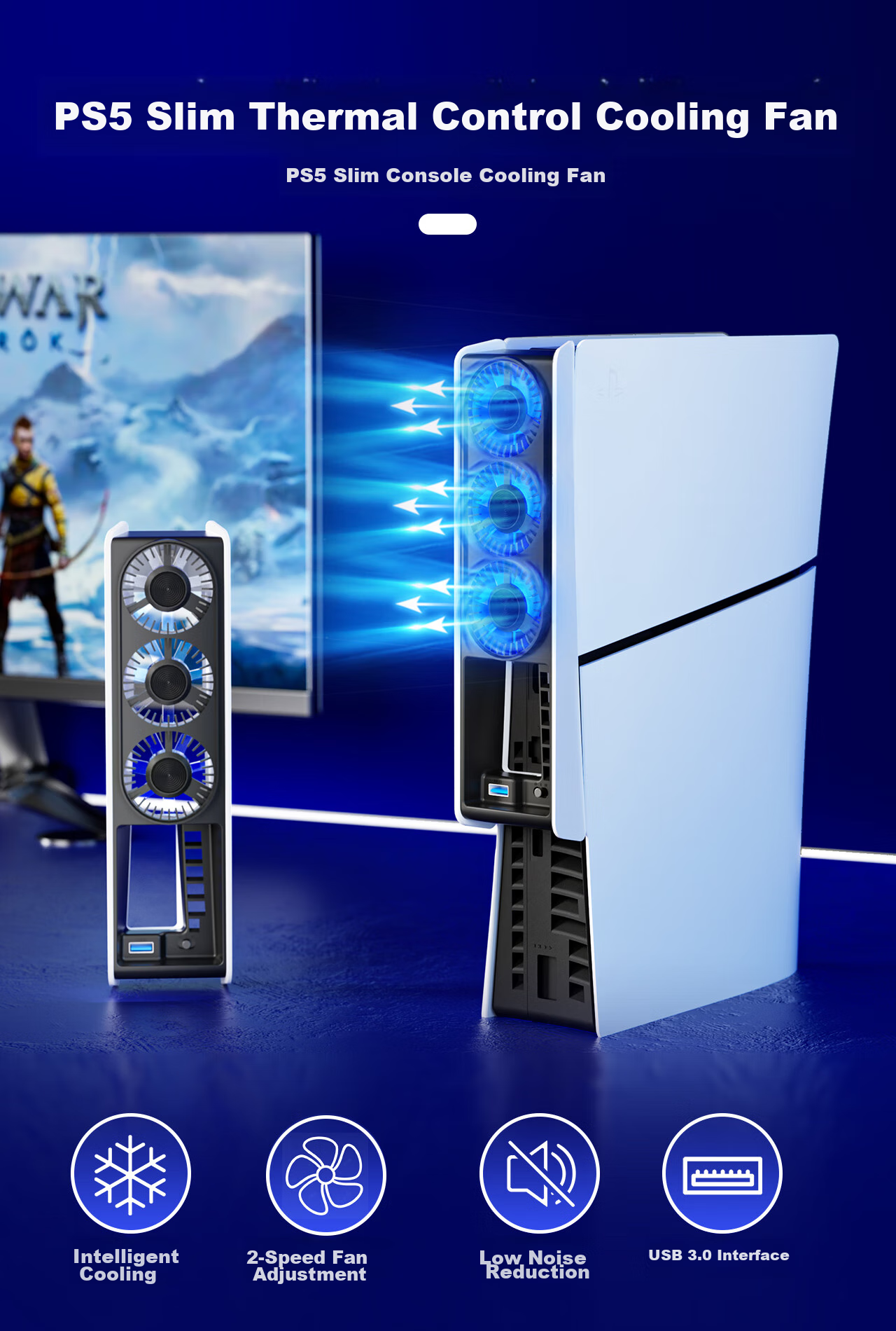 Магнит на холодильник "Компьютерные игры" Liangzhi (IINE) L960 для PS5 Slim, универсальный, с интеллектуальным контролем температуры
