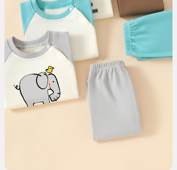 Детский комплект термобелья Minimumuwu для осени и зимы, для мальчиков и девочек, хлопковая пижама для малышей, размер 80