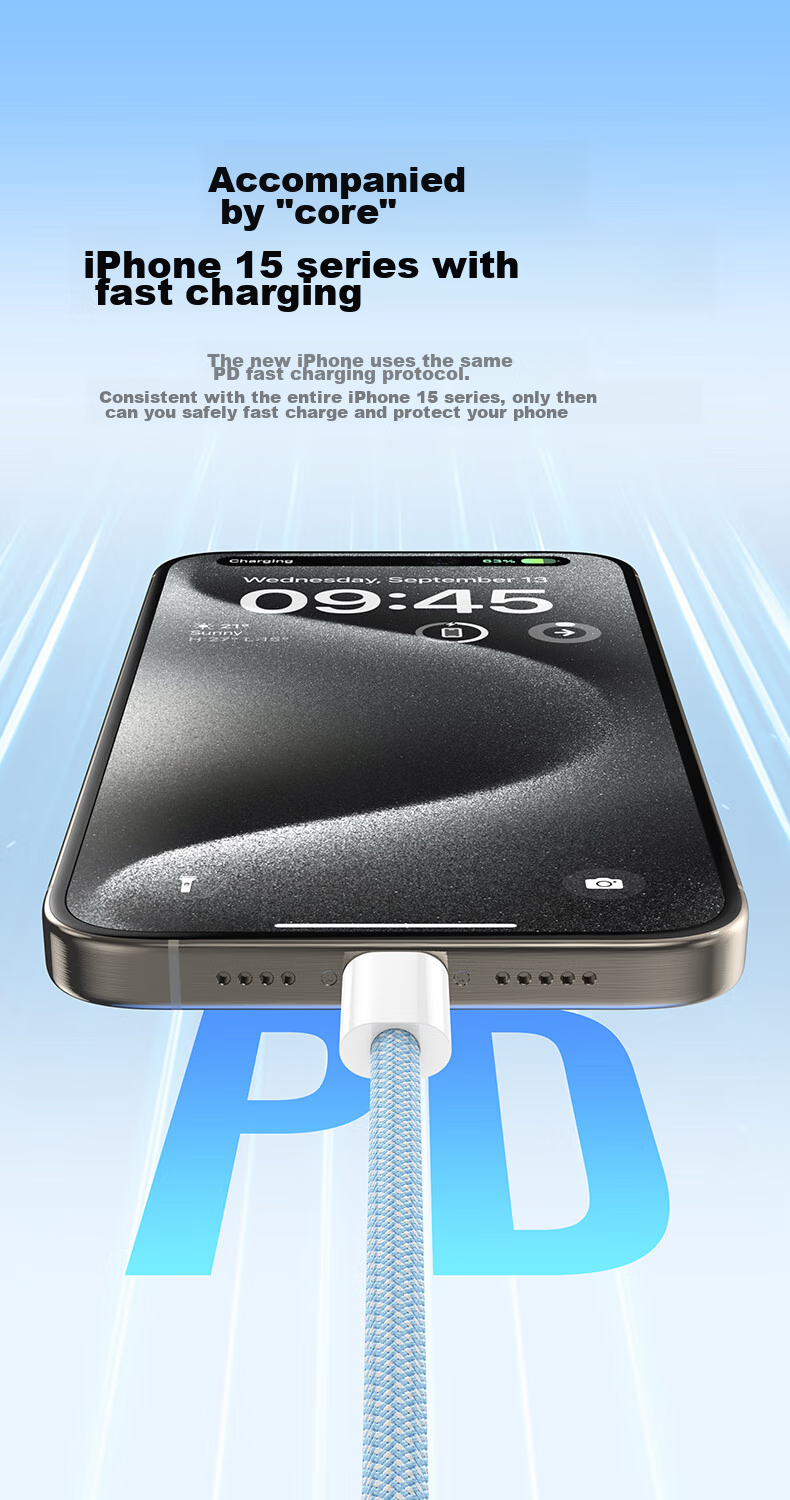 Кабель BIAZE Dual-Head Type-C для Apple iPhone 15/16/17 Pro Max, PD60W, быстрая зарядка, автомобильное зарядное устройство для планшетов, Xiaomi, Huawei, цвет - фруктовый оранжевый