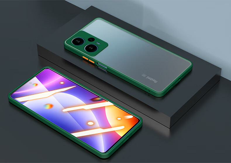Чехол для Xiaomi Redmi Note 12 Turbo HotFire, противоударный силиконовый с защитой объектива, простой стиль, контрастные цвета