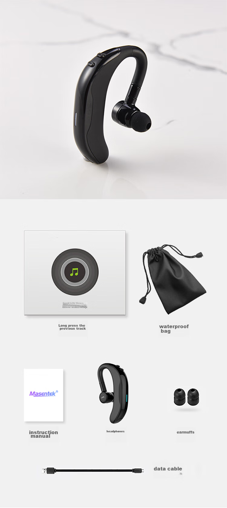 Беспроводные наушники Masentek F601
