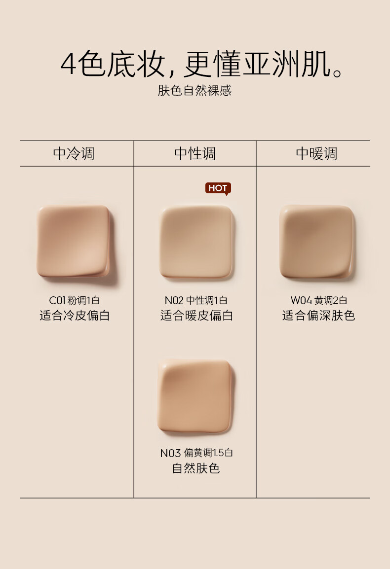 玛丽黛佳第2代900目裸感粉霜气垫粉底液干敏感肌适用N02-象牙白20g