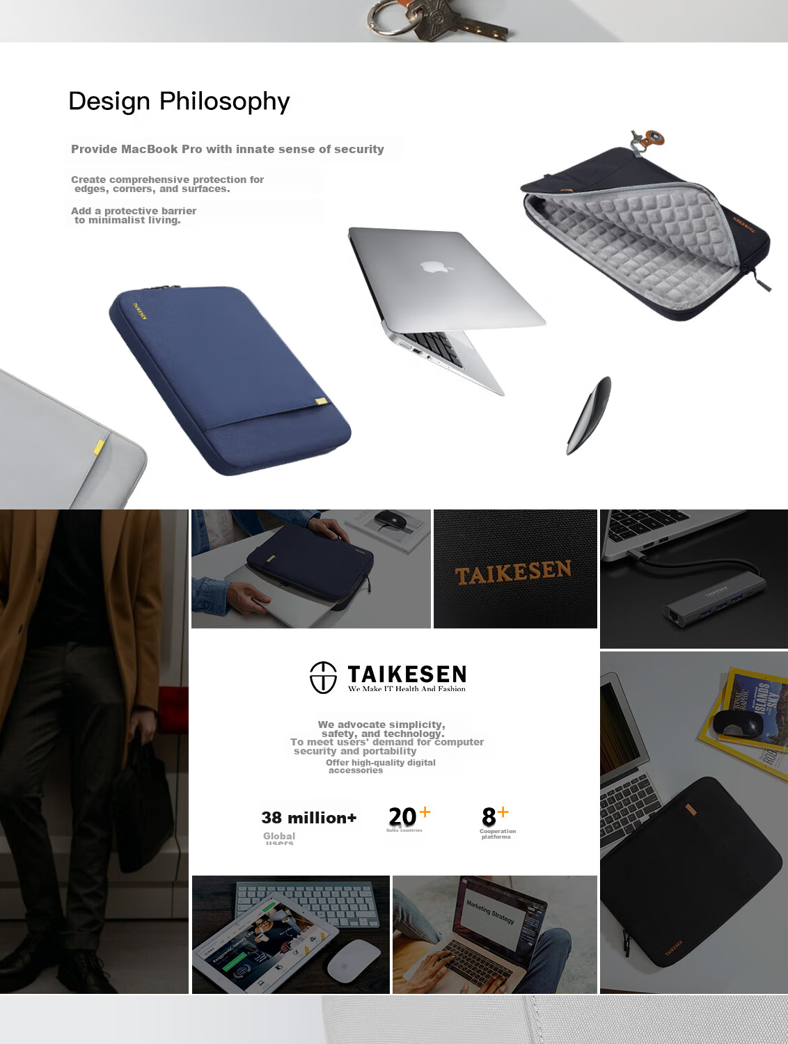 Чехол для ноутбука Taikesen, совместимый с Apple MacBook 16 дюймов, Lenovo, Huawei, защитный чехол для мужчин и женщин