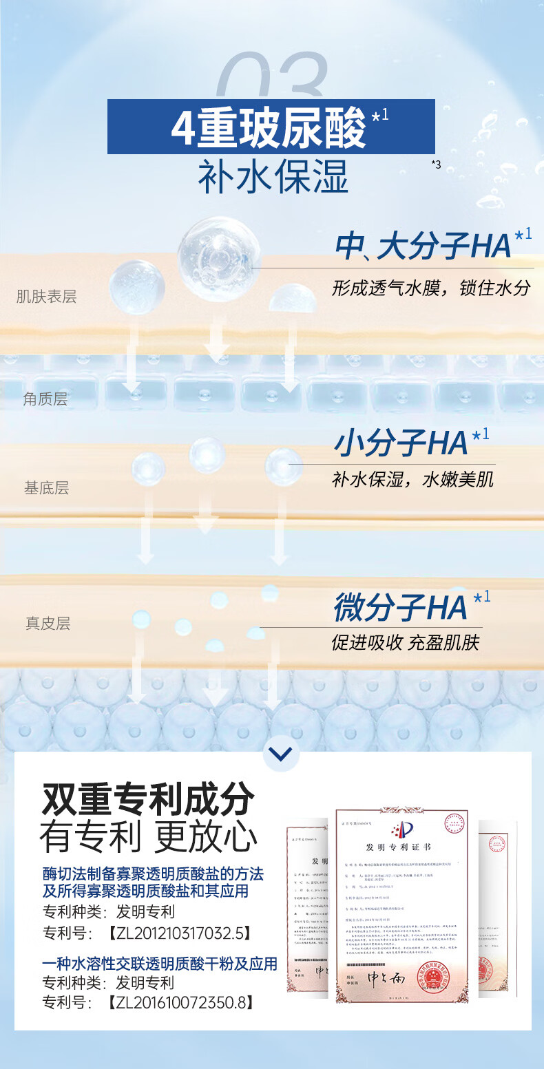 樊文花（fawa）1号玻尿酸补水精华面膜保湿透明质酸钠贴片面膜送礼