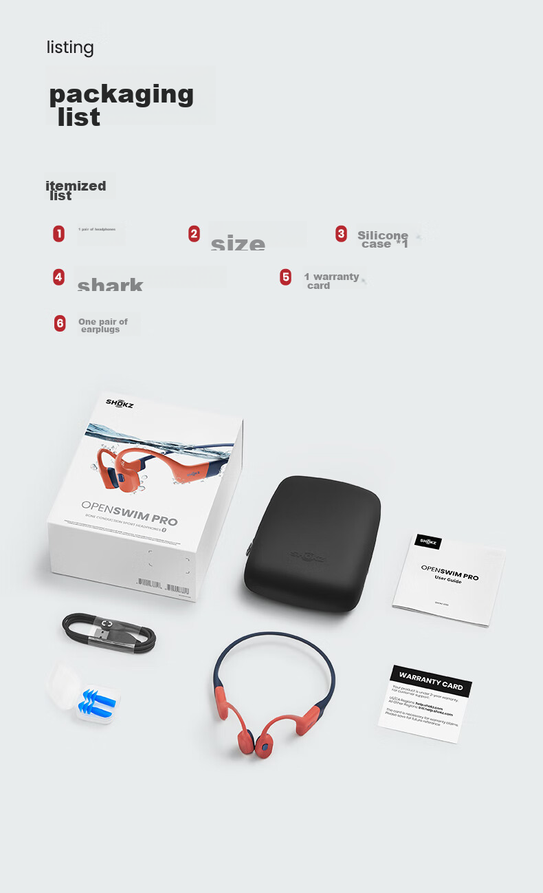 Беспроводные наушники SHOKZ OpenSwim Pro S710 с костной проводимостью, спортивные, для плавания, бега, велоспорта