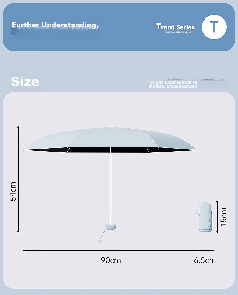 Складной зонт ZUODU Card Sun Umbrella, черный, защита от УФ-излучения, мини, двойное использование для солнца и дождя, компактный, портативный, солнцезащитный зонт.