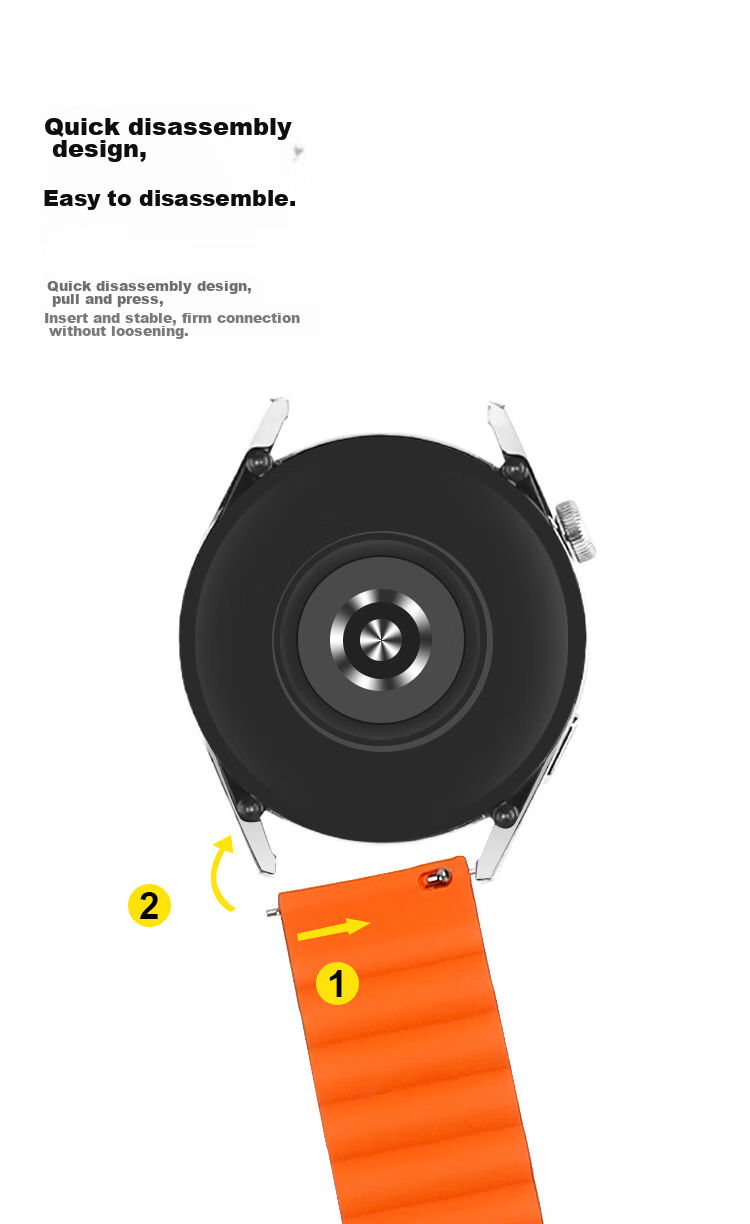 Ремешок MSSM Magnetic Loop для Huawei Watch 4 Pro/GT5/GT4/GT5 Pro, силиконовый, с магнитной застежкой, 22 мм, цвет "Звездный апельсин"