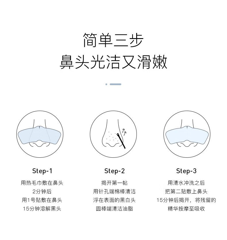 奕沃（EIIO）鼻贴去黑头套装ello贴膜收缩毛孔不撕拉深层清洁温和 35ml