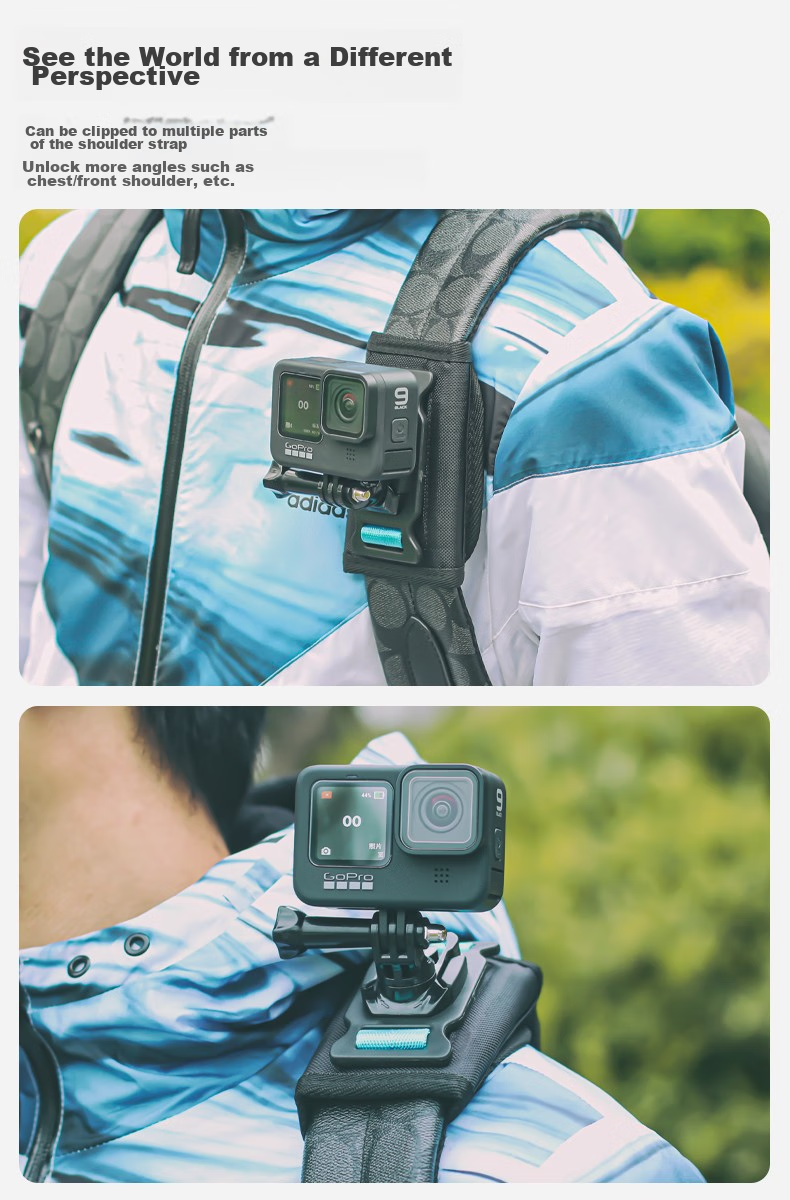 Крепление на рюкзак SUREWO для экшн-камер DJI, GoPro, Action Camera 5 Pro/6/4, наплечный ремень для рюкзака, аксессуары Nano