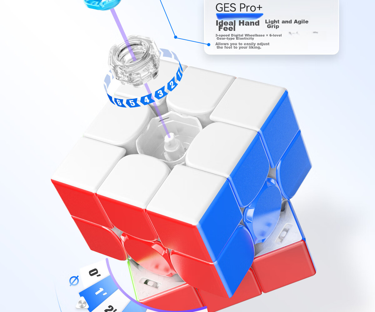 GAN Magic Cube Intelligent Three-Layer Magnetic Educational Toy for Children, Professional Competition Gift, 12uiFreePlay Rechargeable Base Version