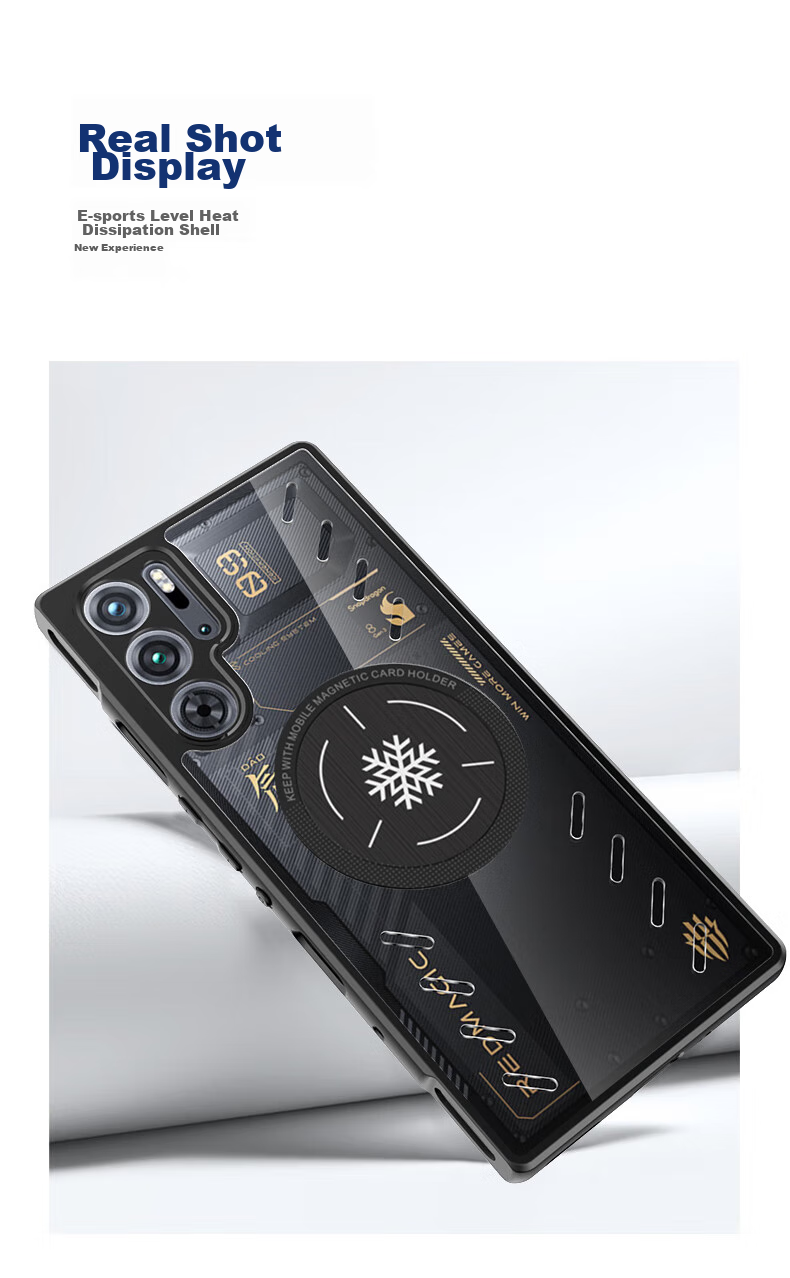 Противоударный чехол для Nubia Red Magic 9Pro/9Pro+/9sPro/9sPro+ Sidefu, прозрачный, с защитой от падения и магнитным кольцом
