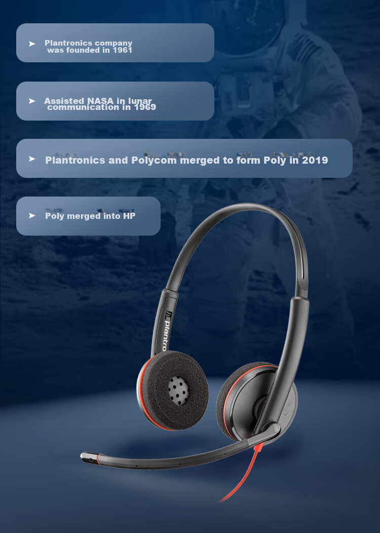 Гарнитура PLANTRONICS HP Blackwire C3220 USB-A, накладные, двусторонняя, с микрофоном, 0.8 м