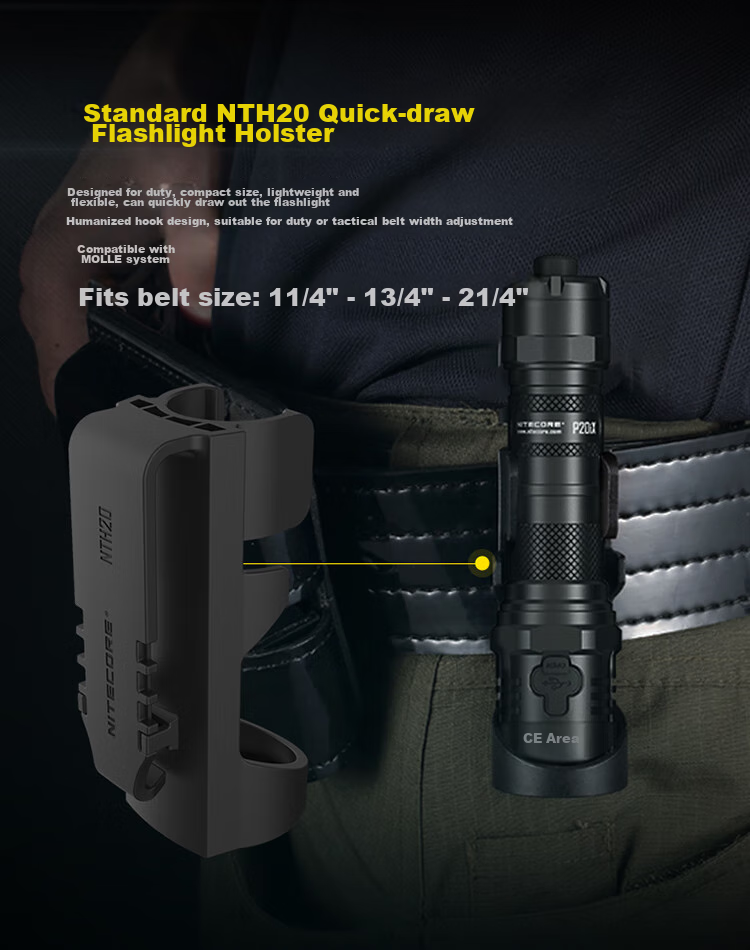 Тактический фонарь NITECORE P20iX с высокой яркостью, самооборона на открытом воздухе, стробоскоп одной кнопкой и стеклобой