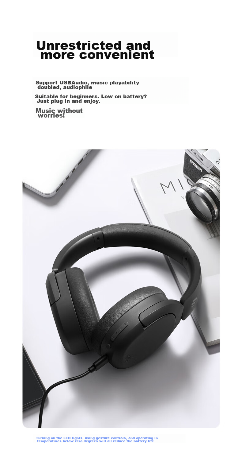 Беспроводные наушники EDIFIER W830NB с активным шумоподавлением, Bluetooth 5.4, 96 часов работы, пространственный звук, двойная золотая сертификация, синий