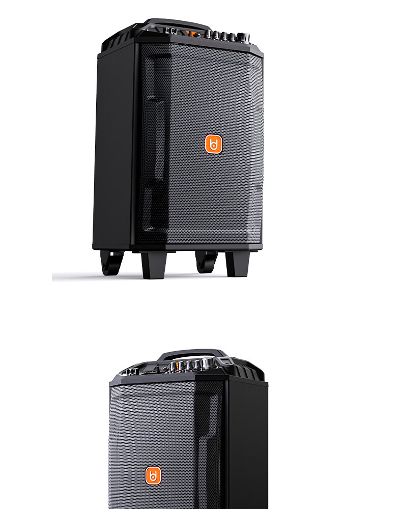 Портативная колонка Beid BD-0862 с Bluetooth, караоке, 8 дюймов, 2 микрофона