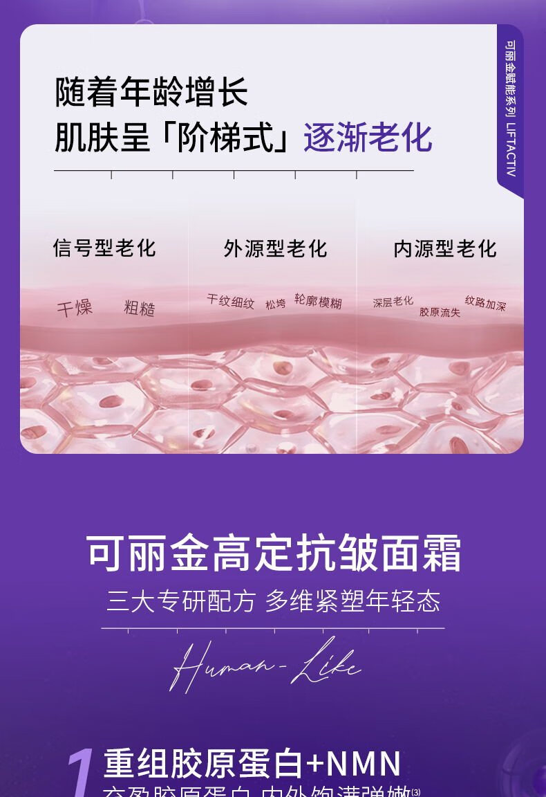 可丽金（COLLGENE） 保龄霜重组胶原蛋白赋能珍萃紧致抗皱面霜保湿淡纹新年礼物 赋能抗皱面霜15g