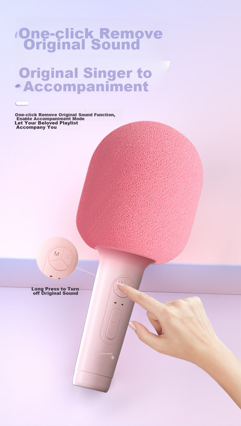 Беспроводной Bluetooth микрофон Soaiy MC27 для караоке и стриминга, с функцией изменения голоса, глубокий синий