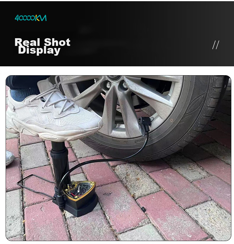 Насос ножной Siwangongli для велосипеда, электровелосипеда, автомобиля, с манометром