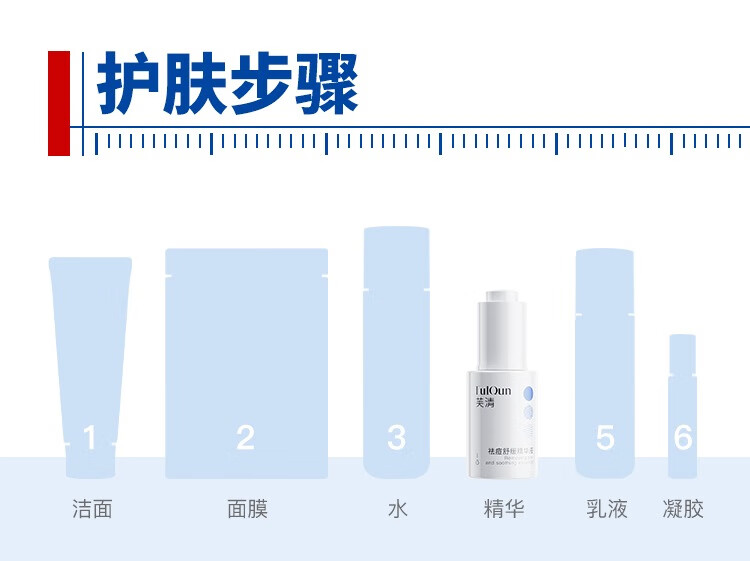 芙清密钥祛痘舒缓精华液15ml水杨酸面膜5g祛红印控油修护调理痘肌组合