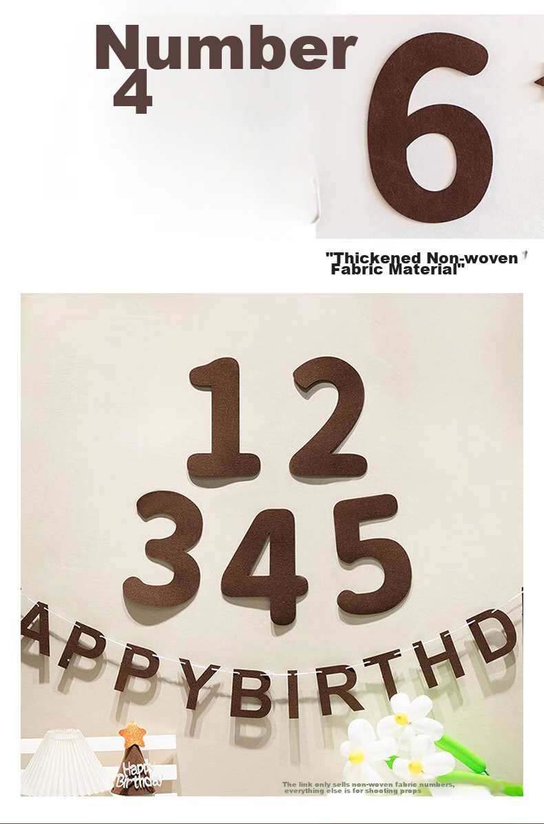 Декоративный элемент "Цифра 3" MODUO для дня рождения, коричневый, 15*24.5 см