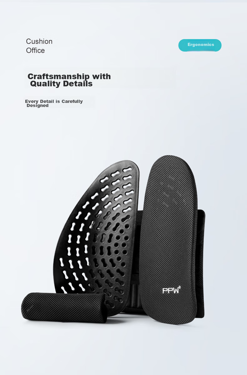 Подушка для спины PPW Lumbar Support Ergonomic Back Cushion Car Seat Pillow Office Lumbar Pillow Pad Back Support Brace