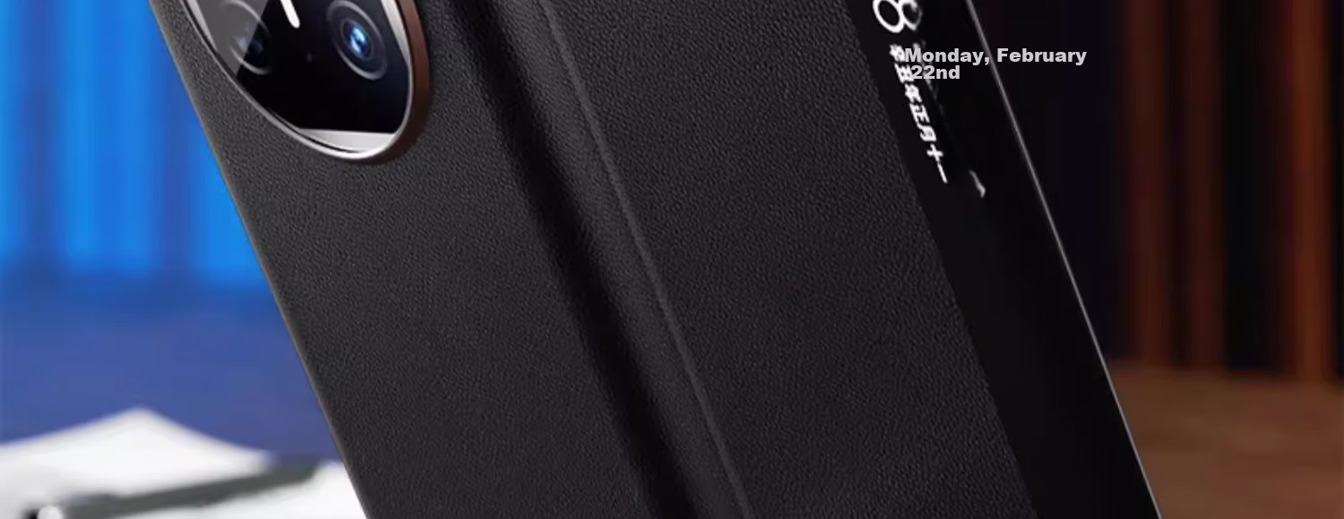 Чехол-книжка Ekakashop для Huawei Mate X5/X3/Collector's Edition, защита от падений, с подставкой, кожаный, с окном Smart View, черный