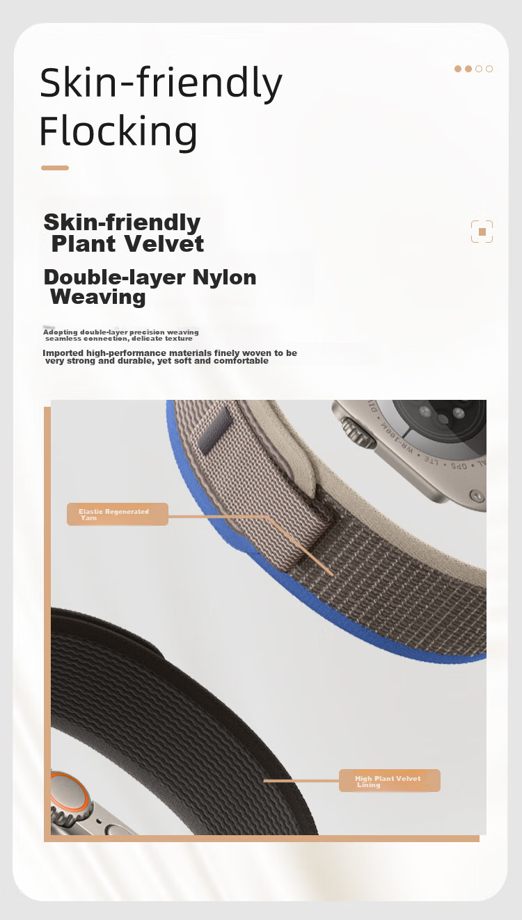Ремешок MSSM Nylon Trail Loop для Apple Watch S11, Синий с серым