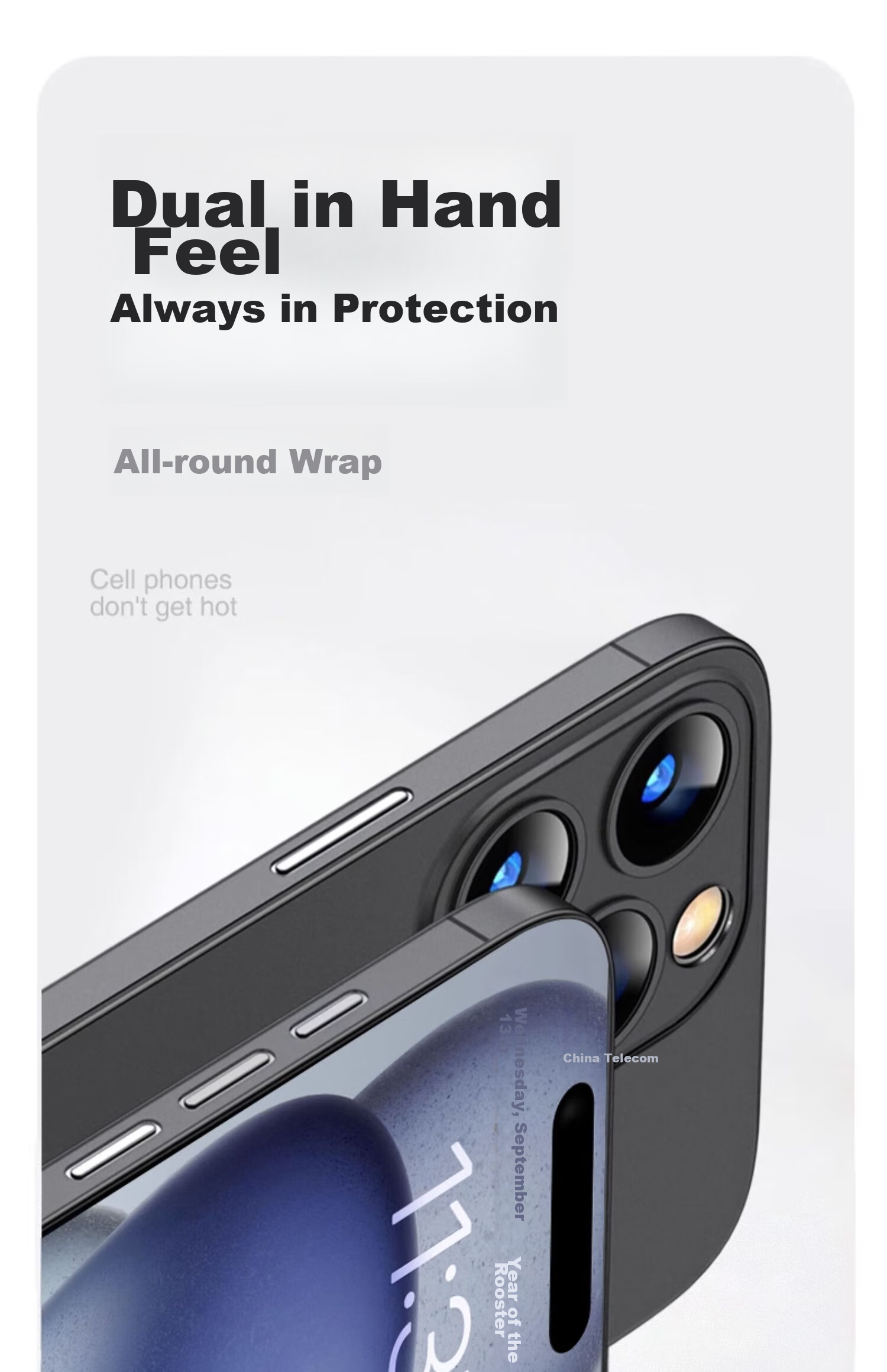 Чехол-накладка DIVI для Apple iPhone 13, ультратонкий, матовый, полупрозрачный, синий