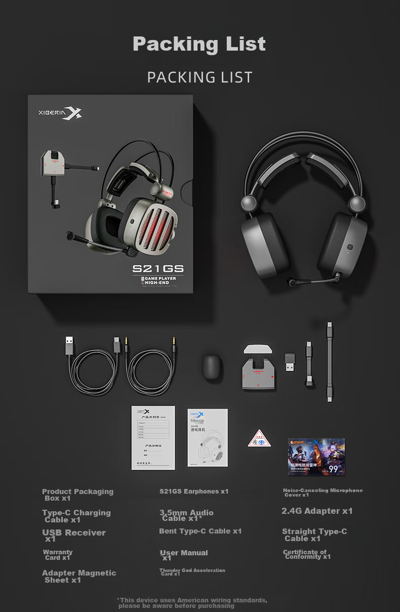 Беспроводные игровые наушники XIBERIA S21GS Bluetooth 2.4G с микрофоном, 7.1 объемный звук, до 149 часов работы