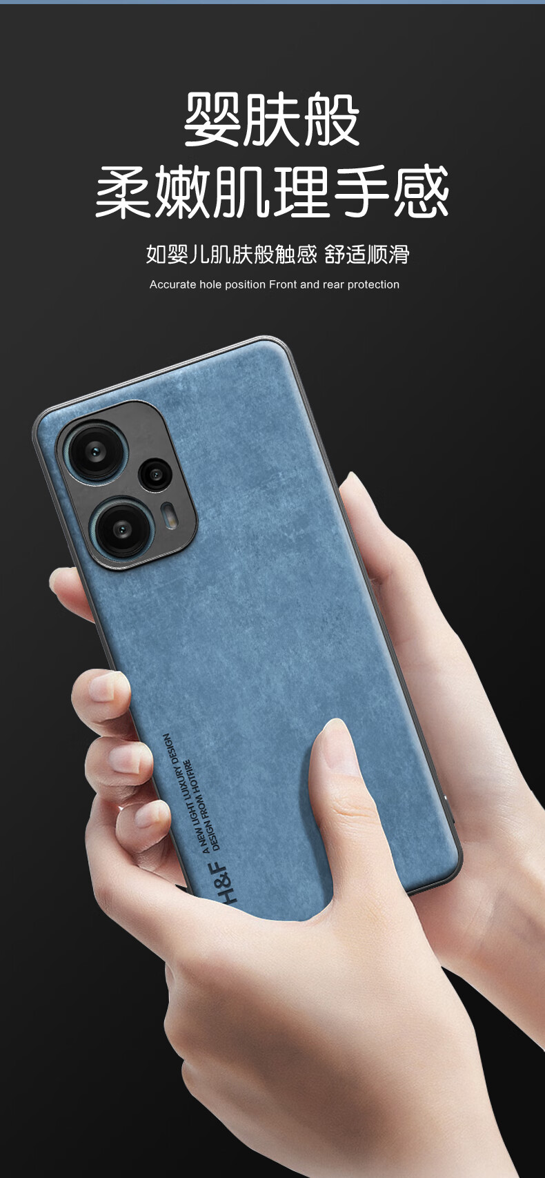Чехол HotFire для Xiaomi Redmi Note 12 Turbo, кожаный, матовый, с защитой камеры, противоударный, простой стиль, серый