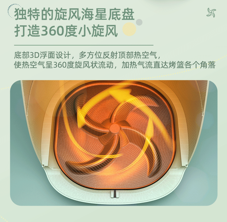 175625-飞利浦(PHILIPS)空气炸锅 无油低脂 多功能大容量 海星底盘 HD9100/50-详情图