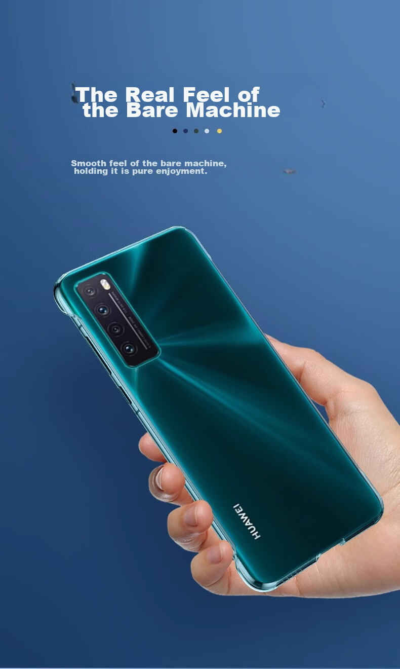 Чехол-накладка ZHIWEISHI для Huawei Nova 7, ультратонкий, прозрачный, противоударный, простой дизайн