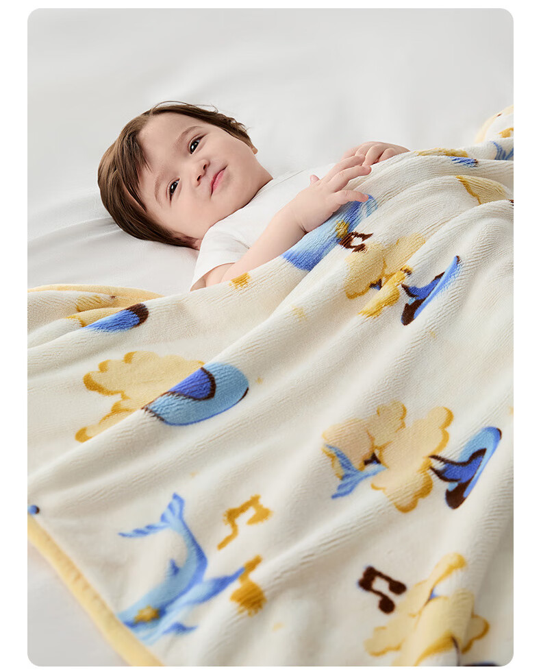 Детское одеяло Babycare, двухслойное антибактериальное флисовое, для детского сада, для сна в любое время года, дизайн "Маленькая собачка", 110*140 см